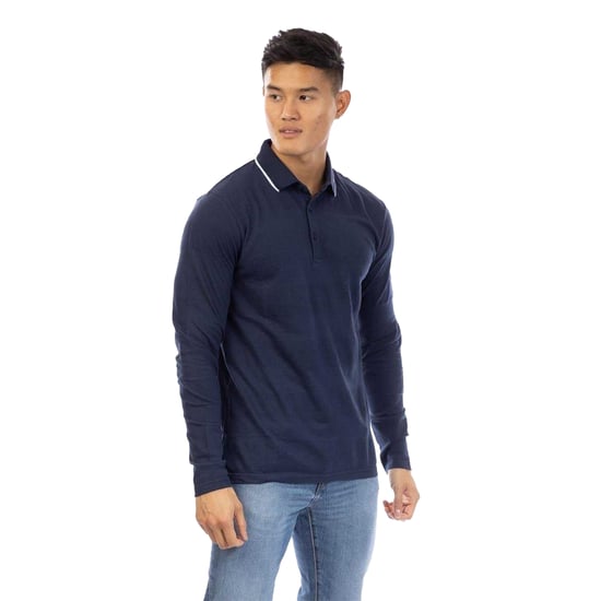 Peter Werth - Poloshirt für Herren, Langärmlig (Dunkel-Marineblau) - Image 2