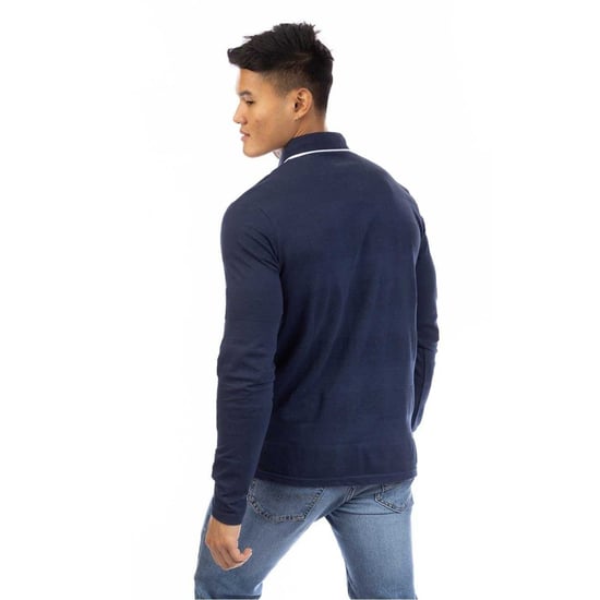 Peter Werth - Poloshirt für Herren, Langärmlig (Dunkel-Marineblau) - Image 3