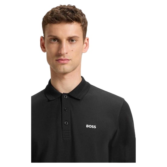Boss - "Plisy" Poloshirt für Herren, Langärmlig (Schwarz) - Image 4