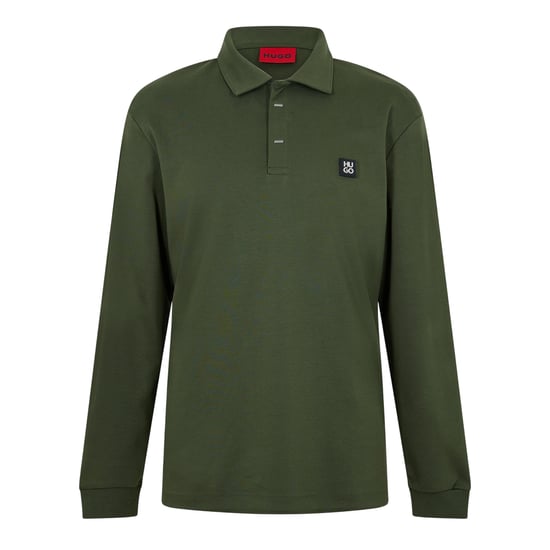 Hugo - Poloshirt für Herren, Mit Kragen, Langärmlig (Dunkelgrün) - Image 1