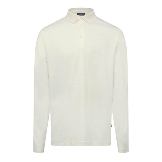 Boss - "Pado 110" Poloshirt für Herren, Langärmlig (Weiß) - Image 1