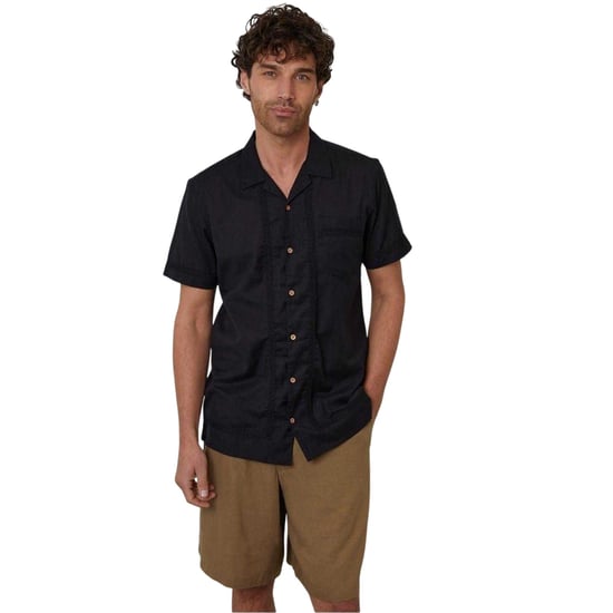 Threadbare - Hemd für Herren, kurzärmlig (Schwarz) - Image 2