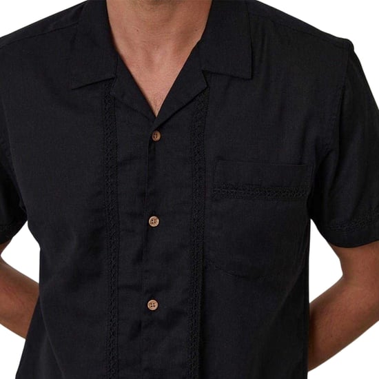 Threadbare - Hemd für Herren, kurzärmlig (Schwarz) - Image 4