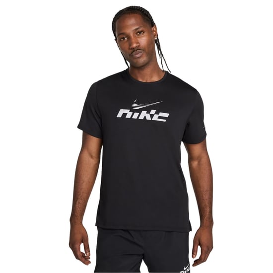 Nike - "Miler" T-Shirt für Herren, Mit UV-Schutz, Dri-FIT (Schwarz/Reflektierend) - Image 1