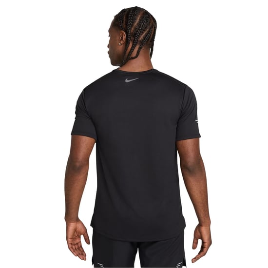 Nike - "Miler" T-Shirt für Herren, Mit UV-Schutz, Dri-FIT (Schwarz/Reflektierend) - Image 2