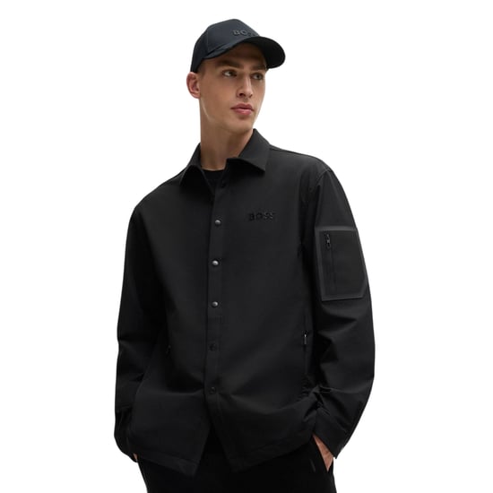 Boss - "B Lite" Hemdjacke für Herren, Snap , Langärmlig (Schwarz) - Image 4