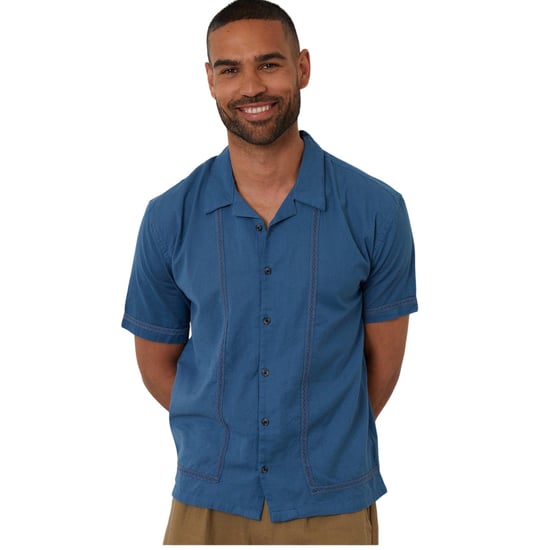 Threadbare - Bowlinghemd für Herren, Mit Kragen, kurzärmlig (Denim) - Image 2