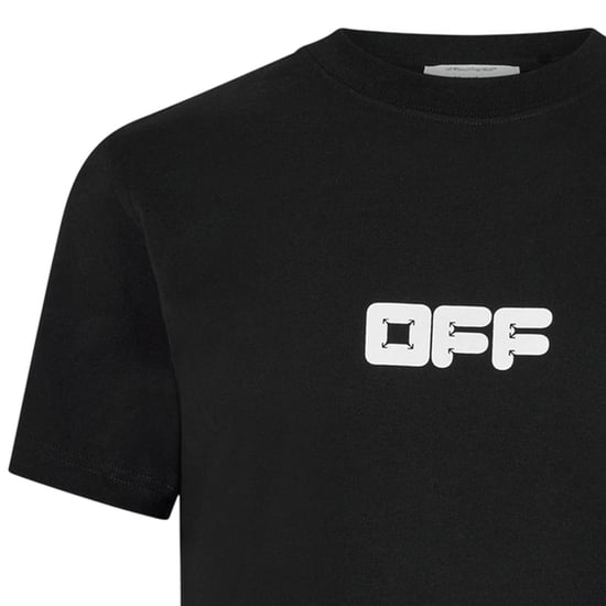 Off White - T-Shirt für Herren, Baumwolle, Schmal (Schwarz) - Image 3