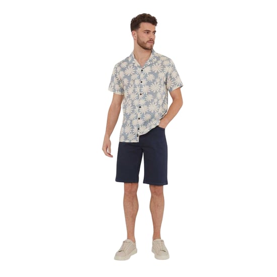 Threadbare - Hemd für Herren, kurzärmlig (Staubiges Blau) - Image 1