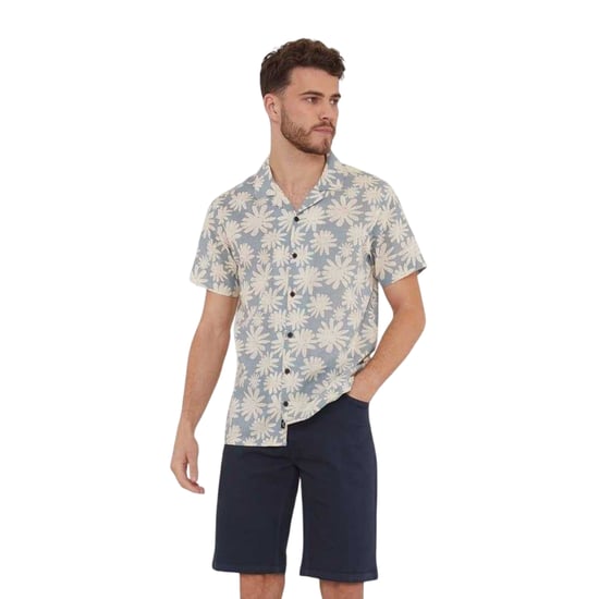 Threadbare - Hemd für Herren, kurzärmlig (Staubiges Blau) - Image 2