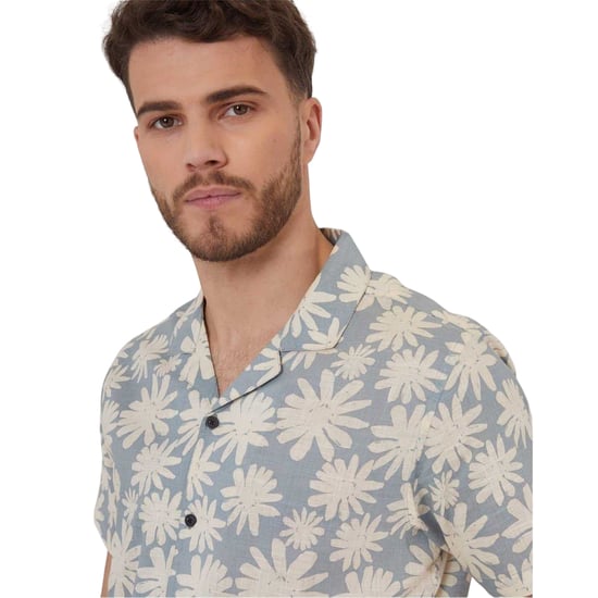Threadbare - Hemd für Herren, kurzärmlig (Staubiges Blau) - Image 4