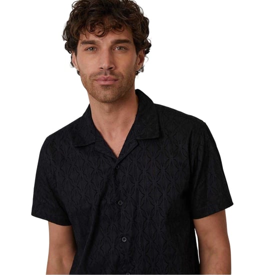Threadbare - Hemd für Herren, kurzärmlig (Schwarz) - Image 3