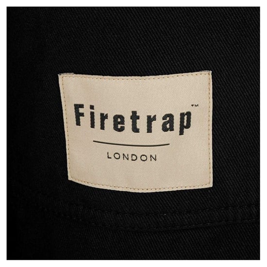 Firetrap - Hemd für Herren, Schwere Qualität, Langärmlig (Schwarz) - Image 4
