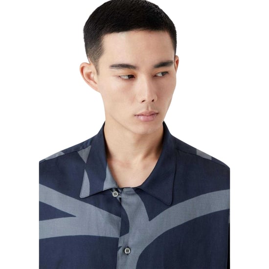 Emporio Armani - Hemd für Herren, Baumwolle, Langärmlig (Blau) - Image 3