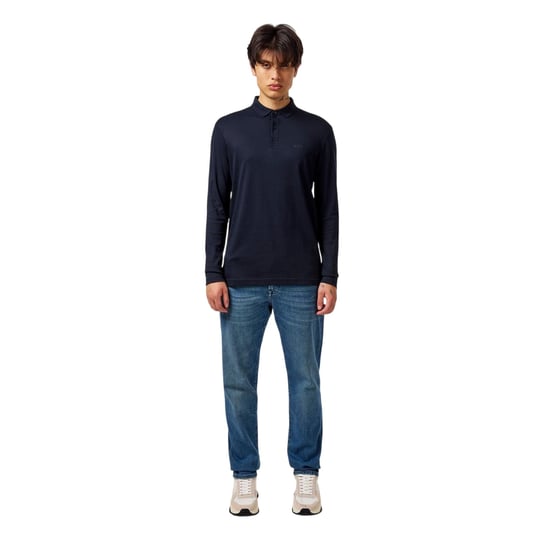 Boss - "Pirol" Poloshirt für Herren, Langärmlig (Dunkelblau) - Image 4