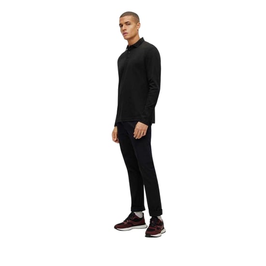 Boss - "Pirol" Poloshirt für Herren, Langärmlig (Schwarz) - Image 4
