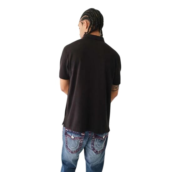 True Religion - Poloshirt für Herren, Logo (Samtschwarz) - Image 2