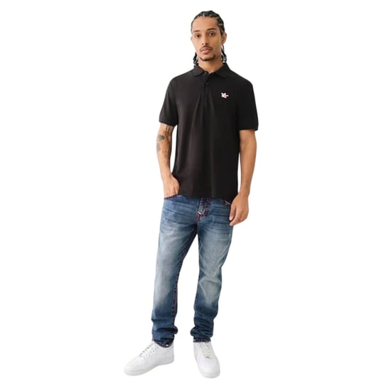 True Religion - Poloshirt für Herren, Logo (Samtschwarz) - Image 3
