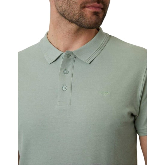 Threadbare - "Malbork" Poloshirt für Herren, kurzärmlig (Salbei) - Image 4