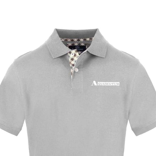 Aquascutum - Poloshirt für Herren, Mit Kragen, kurzärmlig (Grau) - Image 3