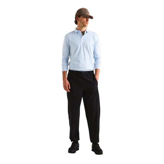 Boss - "Pirol" Poloshirt für Herren, Langärmlig (Blau) - Image 4