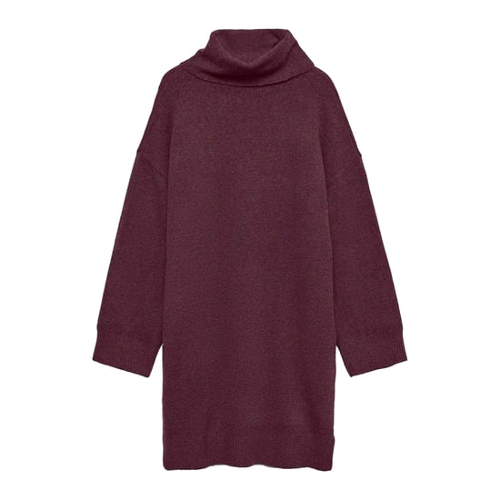 Vero Moda - Strickkleid für Damen, Rollkragen, Jerseyware (Weinrot) - Image 1