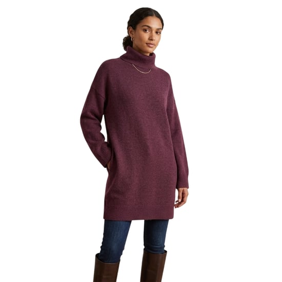 Vero Moda - Strickkleid für Damen, Rollkragen, Jerseyware (Weinrot) - Image 3