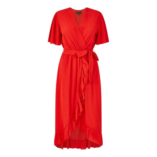 Mela London - Wickelkleid für Damen, Flatter-Ärmel (Rot) - Image 2