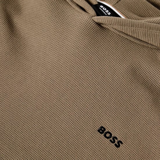 Boss - Hoodie zum Überziehen für Herren, Waffelstrick (Grau) - Image 3