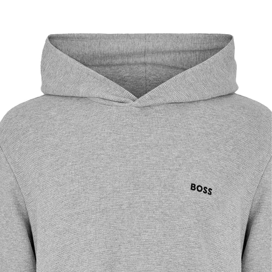 Boss - Hoodie zum Überziehen für Herren, Waffelstrick (Grau) - Image 4
