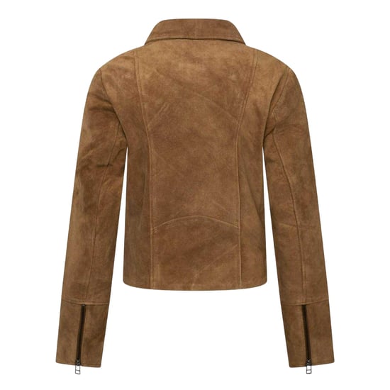 Elle - Bikerjacke für Damen, Wildleder (Hellbraun) - Image 2