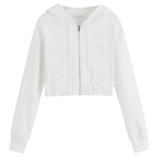 Miso - Kurz-Hoodie für Damen, leger (Weiß) - Image 1