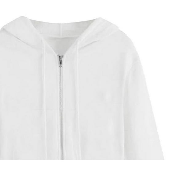 Miso - Kurz-Hoodie für Damen, leger (Weiß) - Image 3