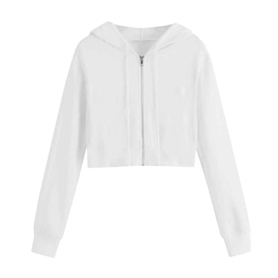 Miso - Hoodie mit durchgehendem Reißverschluss für Damen (Weiß) - Image 1