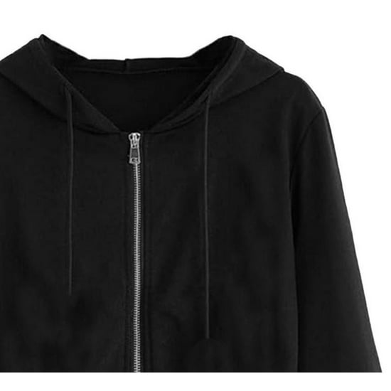 Miso - Kurz-Hoodie für Damen, leger (Schwarz) - Image 3