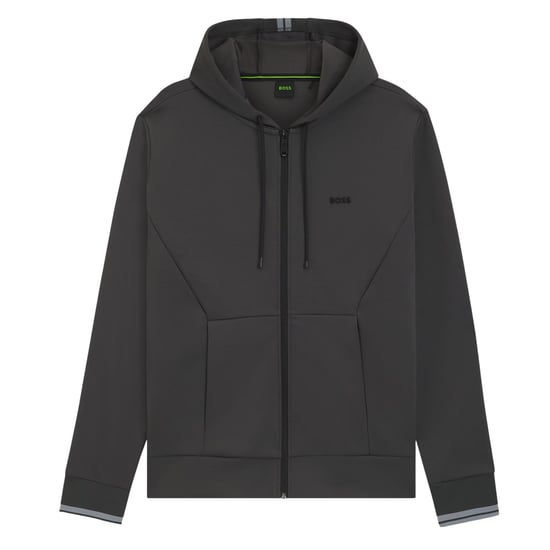 Boss - Hoodie mit durchgehendem Reißverschluss für Herren, Sport, Stretch (Dunkelgrau) - Image 2