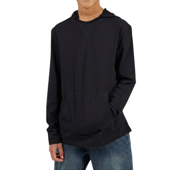 Brave Soul - Kapuzenpullover für Jungen, angesetzte Ärmel (Samtschwarz) - Image 2