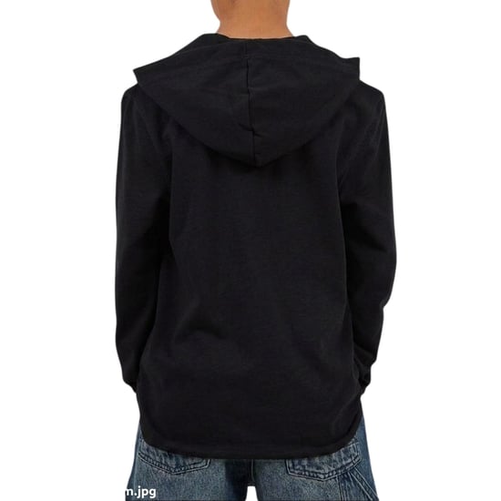 Brave Soul - Kapuzenpullover für Jungen, angesetzte Ärmel (Samtschwarz) - Image 3