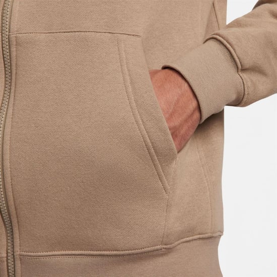 Nike - "Sportswear Club" Hoodie mit durchgehendem Reißverschluss für Herren (Khakigrün) - Image 5