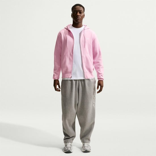 Nike - "Sportswear Club" Hoodie mit durchgehendem Reißverschluss für Herren (Schaum Pink) - Image 4