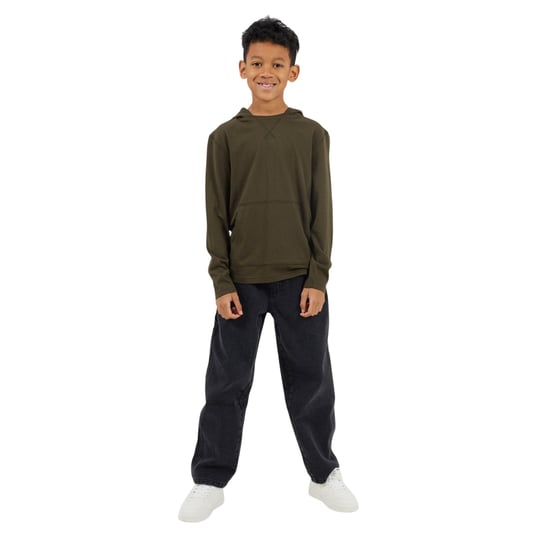 Brave Soul - Kapuzenpullover für Jungen, angesetzte Ärmel (Khakigrün) - Image 1