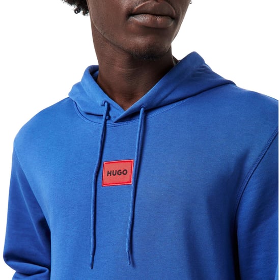 Hugo - Hoodie zum Überziehen für Herren, Baumwollmischung (Dunkelblau) - Image 4