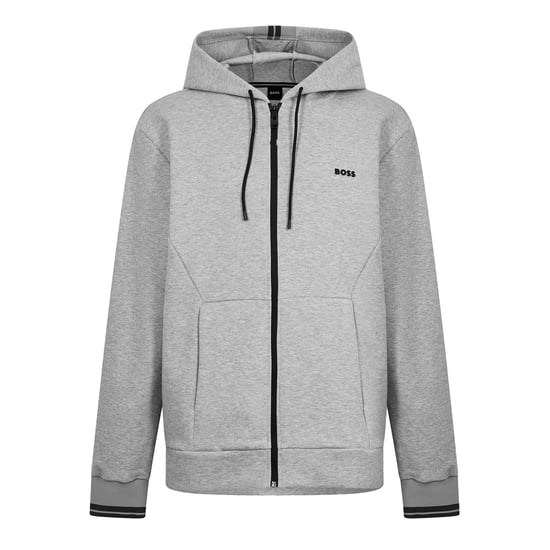 Boss - Hoodie mit durchgehendem Reißverschluss für Herren, Sport, Stretch (Silber) - Image 1