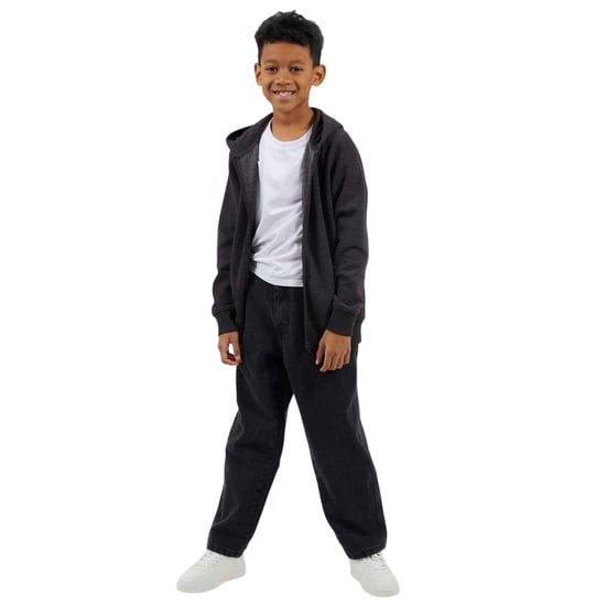 Brave Soul - Hoodie mit durchgehendem Reißverschluss für Jungen, Gerippter Ärmelaufschlag (dunkele Kohle) - Image 4