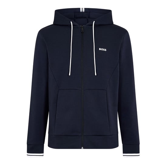 Boss - Hoodie mit durchgehendem Reißverschluss für Herren, Sport, Stretch (Dunkelblau) - Image 2