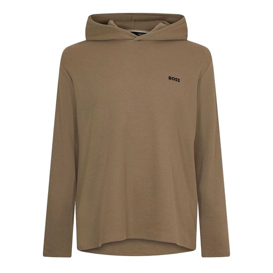 Boss - Hoodie zum Überziehen für Herren, Waffelstrick (Braun) - Image 1