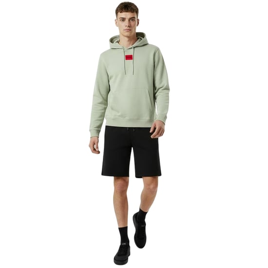 Hugo - Hoodie zum Überziehen für Herren, Baumwollmischung (Pastellgrün) - Image 1