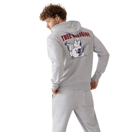 True Religion - Hoodie zum Überziehen für Herren (Grau meliert) - Image 3
