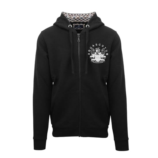 Aquascutum - Hoodie mit durchgehendem Reißverschluss für Herren, leger (Schwarz) - Image 1