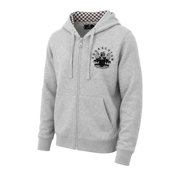 Aquascutum - Hoodie mit durchgehendem Reißverschluss für Herren, leger (Grau) - Image 3